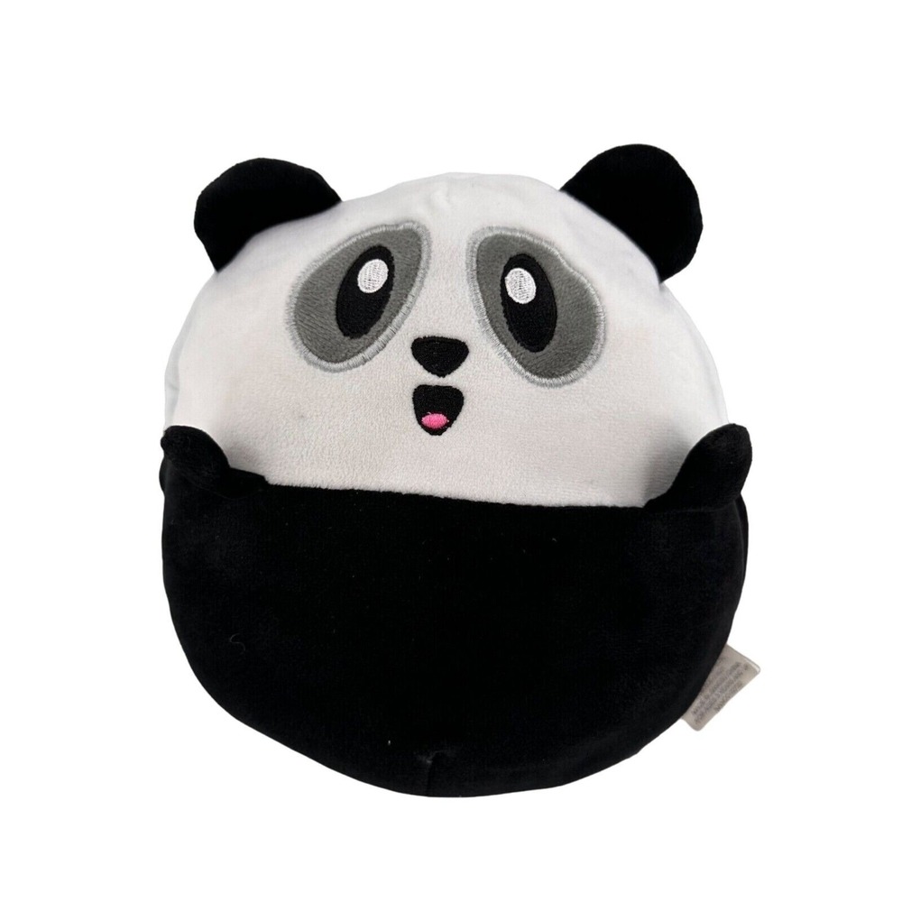 Nanco Plush Panda & Blue Owl 8" Polyester Eggamals Reversible‎ Stuffed Animal a